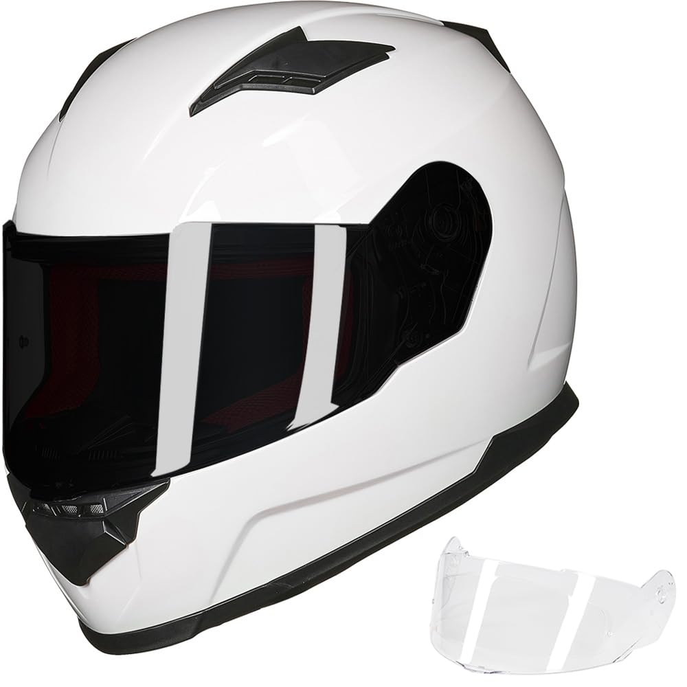 ILM Full Face Snowmobile & Motorcycle Helmet for Men & Women - DOT Approved Dual Sport Helmet with Pinlock Anti-Fog Visor - Ideal for Winter Riding, Off-Road Adventures & Street Biking