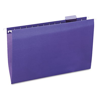 Hanging File Folders - 1/5 Tab - 11 Point Stock - Legal Size - Violet Color - 25 per Box - Perfect for Office Organization and Document Filing
