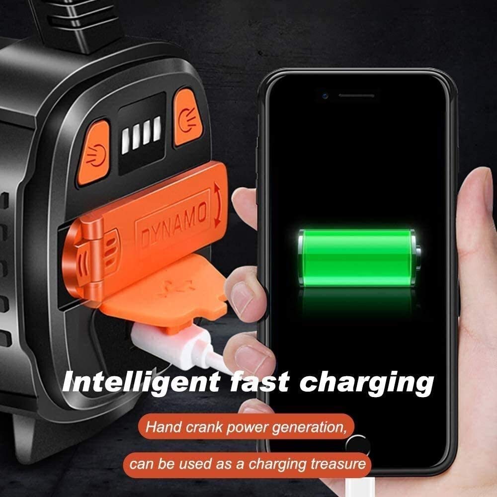 Super Bright LED Flashlight - USB Rechargeable Handheld Spotlight for Outdoor Activities (Camping, Hiking, Fishing, Mining) | Waterproof & Portable Torch for Emergency & Night Use