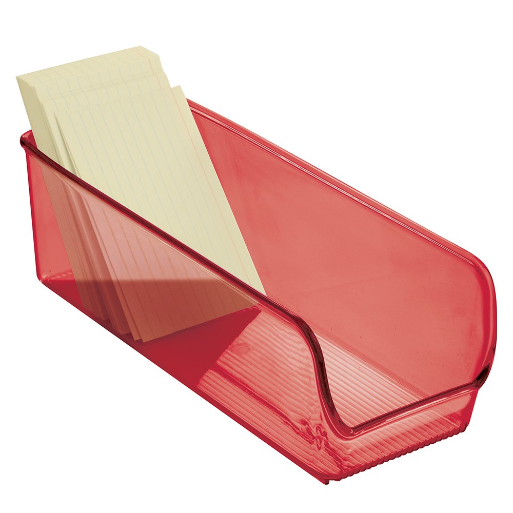 InterDesign Linus Kitchen Storage Containers for Pantry, Refrigerator & Freezer - Airtight Food Organizer Bins in Scarlet Red | Perfect for Meal Prep, Leftovers & Bulk Food Storage