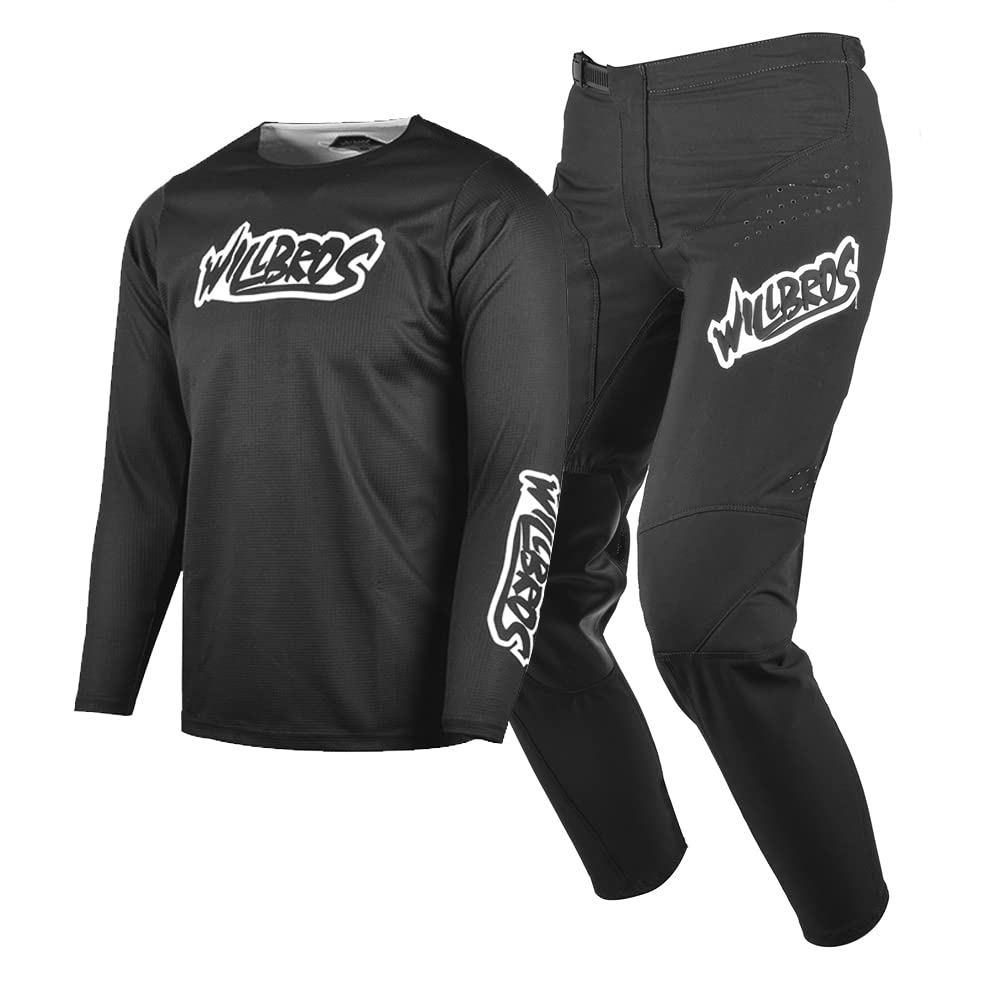 Willbros Youth MX Motocross Jersey & Pant Set for Kids - Boys Girls ATV Dirt Bike Racing Gear - Perfect for Off-Road, MTB & Motorcycle Riding