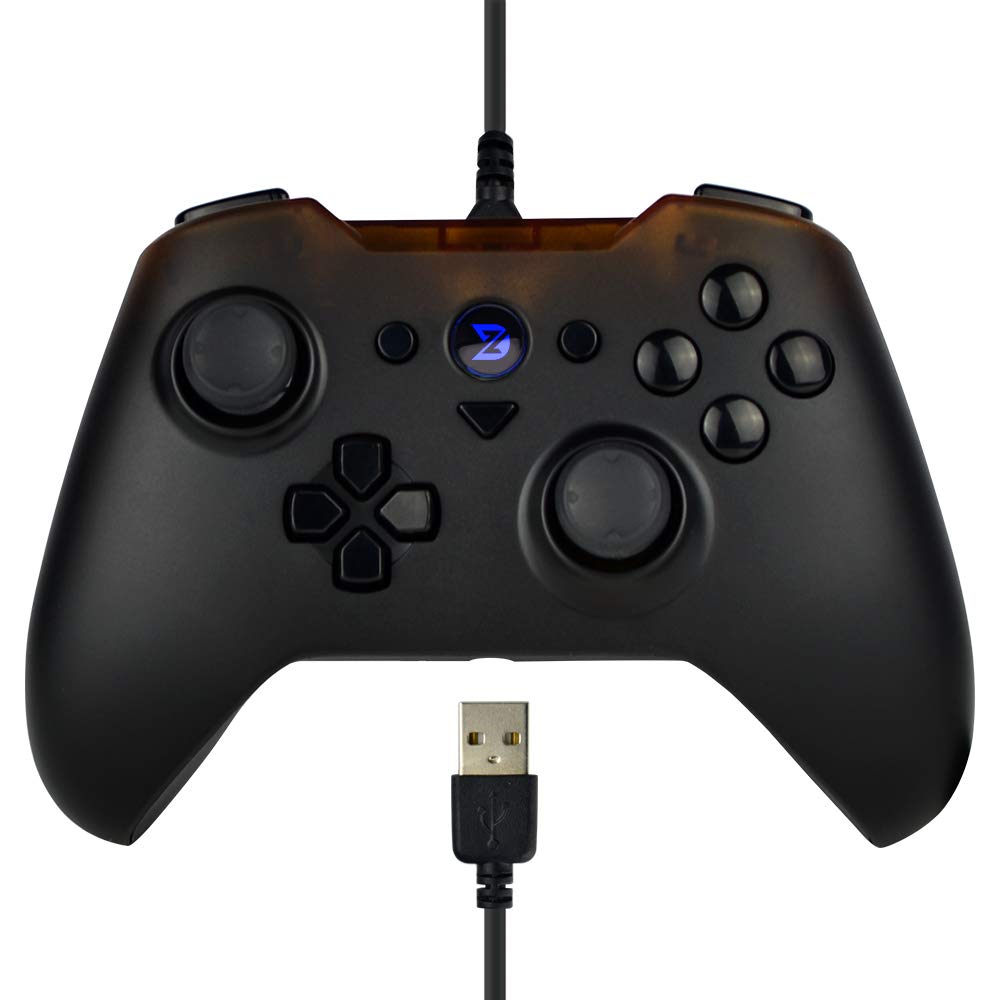 ZD-O Wired Gaming Controller for PC (Windows 10/11), Xbox ONE, Steam - Ergonomic Design with Dual Vibration (O-Black) - Perfect for FPS, Racing & Fighting Games