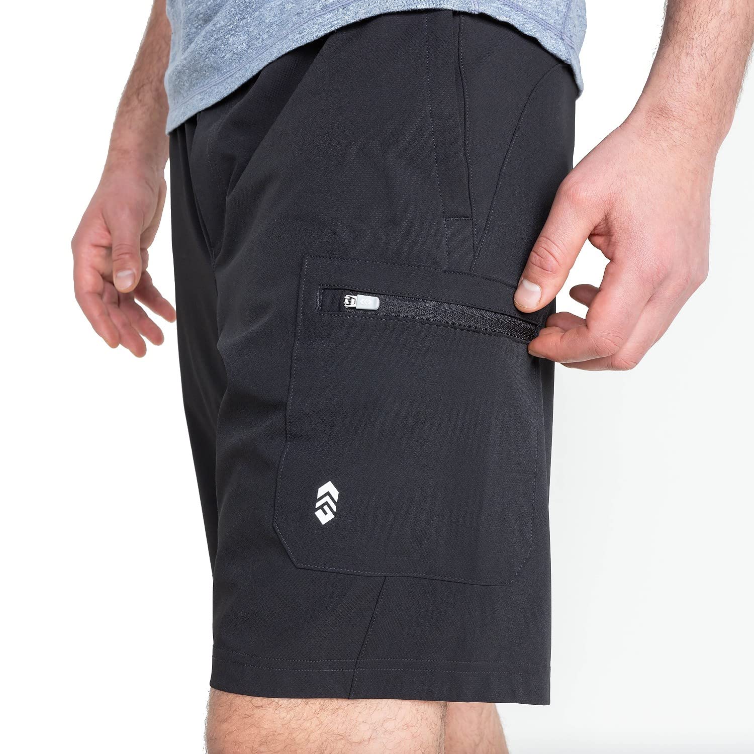 Free Country Men's Tech Stretch Short II - Breathable Quick-Dry Athletic Shorts for Running, Gym & Outdoor Activities | Comfortable Stretch Fabric with Pockets