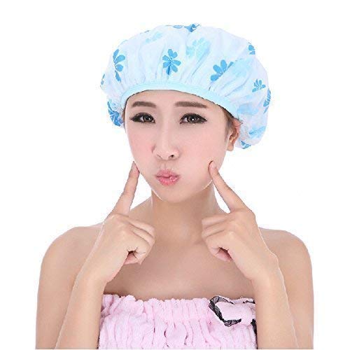 Truvic 3 Pack Waterproof Reusable Shower Caps for Women & Men - Soft Elastic Hair Protection for Bath, Spa, Swimming (Multicolor) | Perfect for Travel, Salon & Home Use