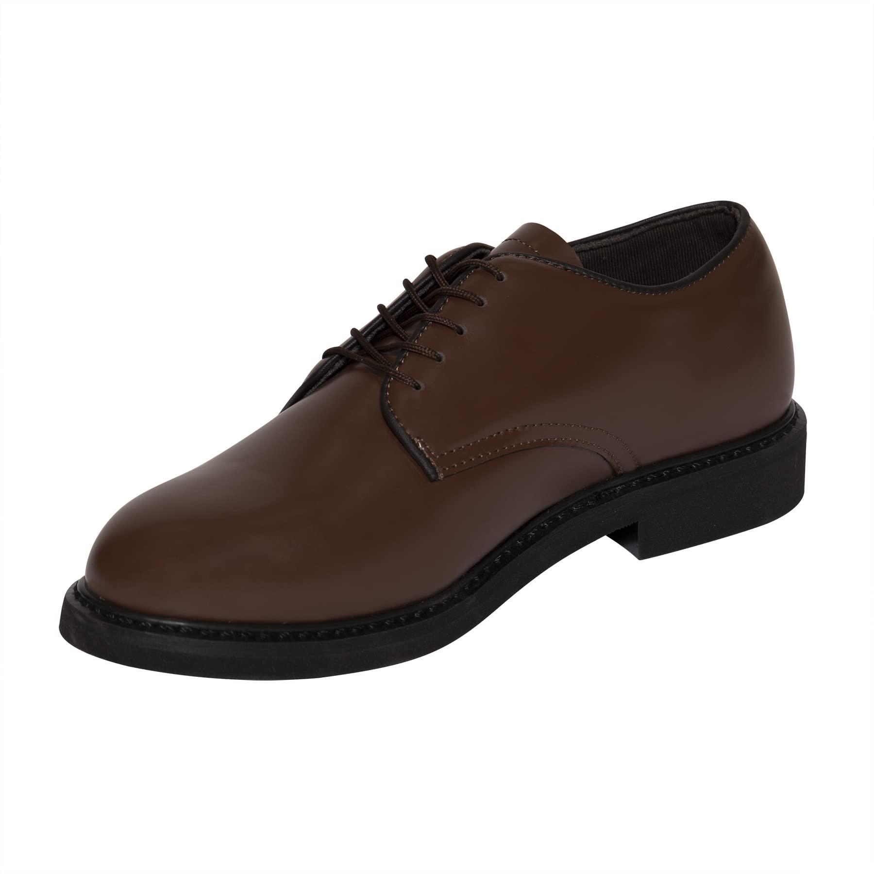 Rothco Classic Brown Uniform Oxford Dress Shoe - Men's Formal Military & Police Uniform Shoes for Work, Ceremonies & Professional Events