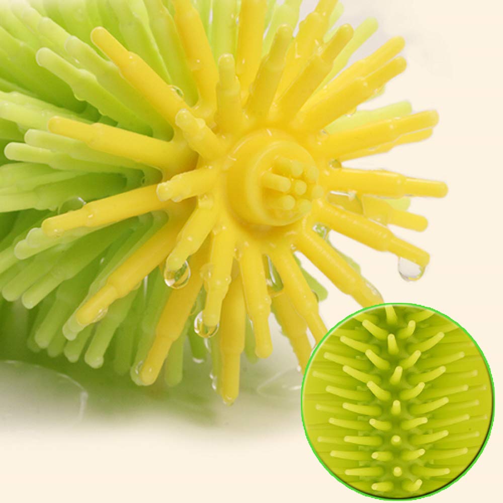 Premium Silicone Bottle Brush Set of 4 - Safe & Flexible Cleaning Tool for Narrow Neck Bottles, Vases, Glassware & Water Bottles - Ideal for Baby Bottles, Wine Decanters, Travel Mugs & Kitchen Use