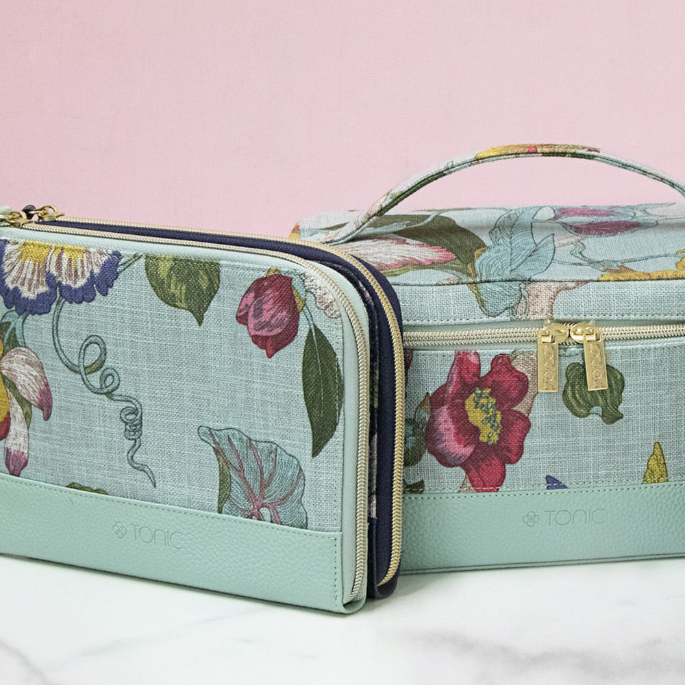 Stylish Pouch Duet Birdsong Coastal Print - Perfect for Beach Trips, Picnics & Everyday Carry