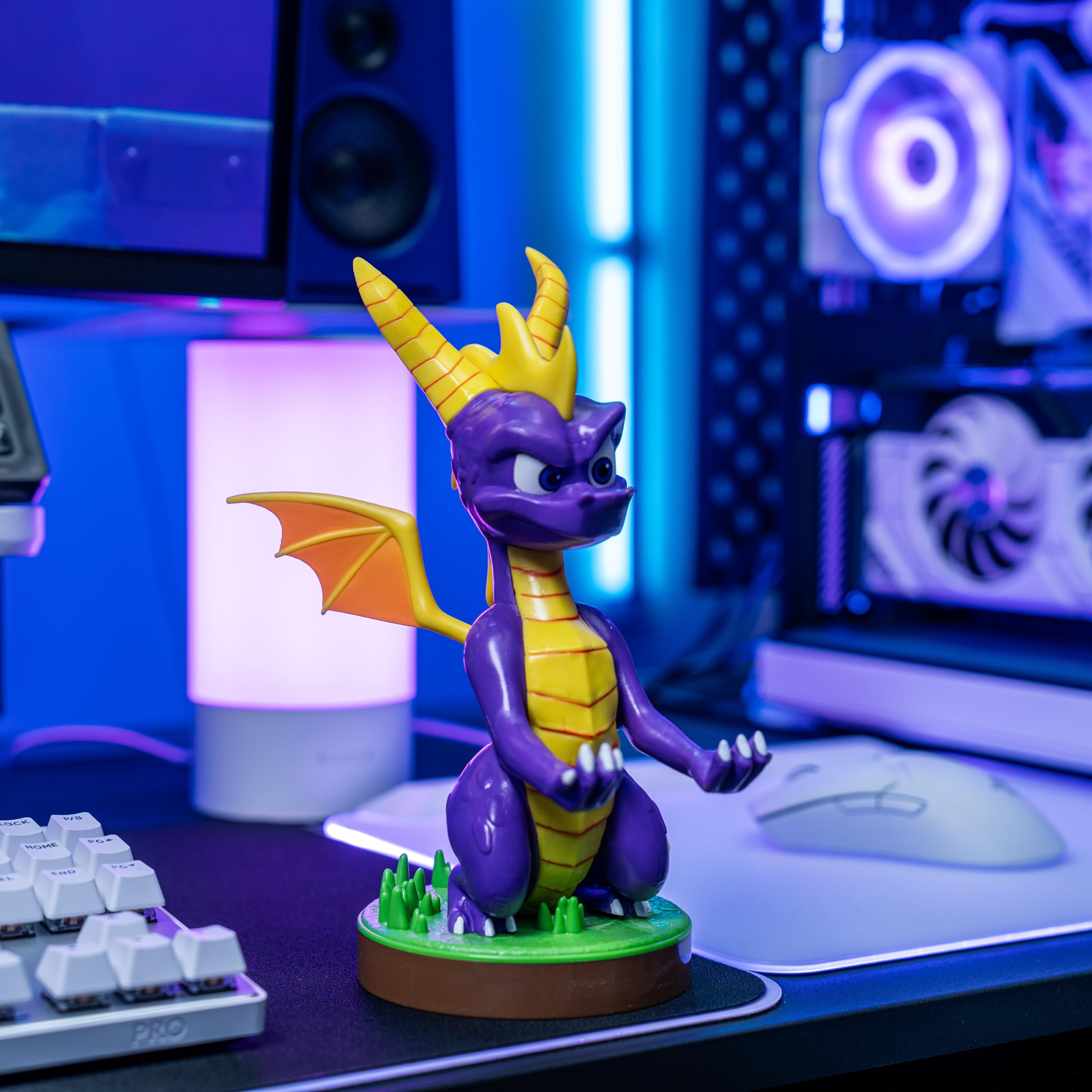 Cable Guys Spyro The Dragon Controller Holder & Phone Stand - Compatible with Xbox, PlayStation, Nintendo Switch - Perfect Gaming Accessory for Desk Organization & Phone Display