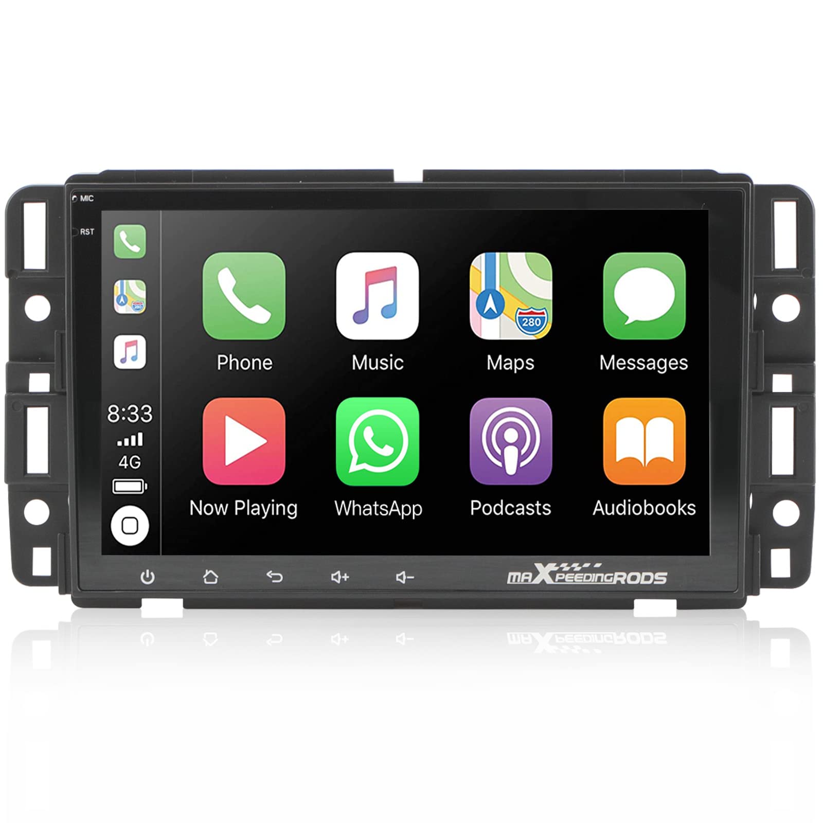 maXpeedingrods 8 Inch IPS Touch Screen Car Stereo Radio for Chevy Silverado GMC Sierra Chevrolet Tahoe Buick Enclave - Wireless Apple CarPlay & Android Auto, GPS Navigation, Bluetooth WiFi, 2G+32G - Perfect for Road Trips & Daily Commuting