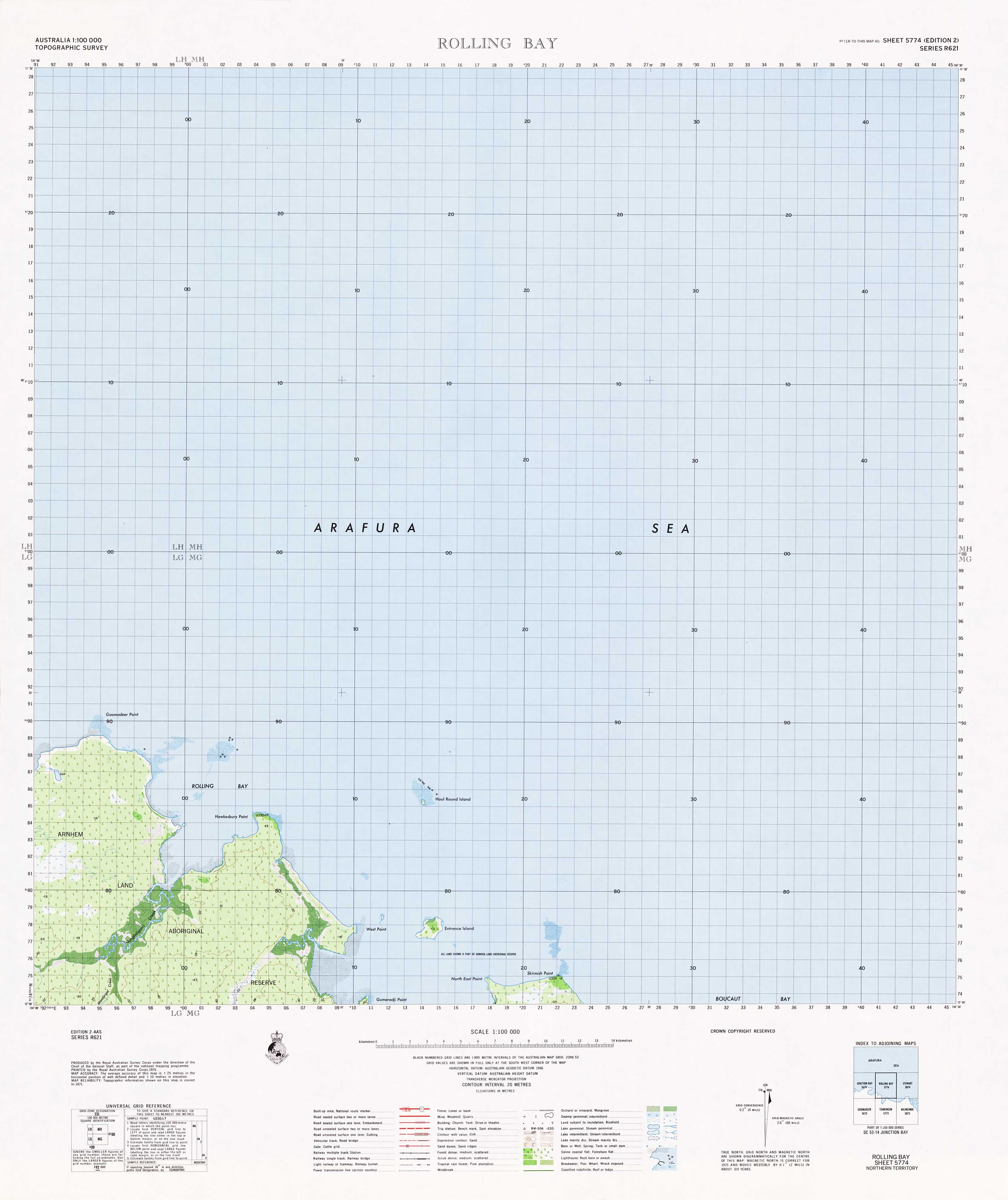 1:100k Topographic Map of Rolling Bay 5774 - Detailed Hiking & Outdoor Adventure Map for Camping, Backpacking, and Navigation