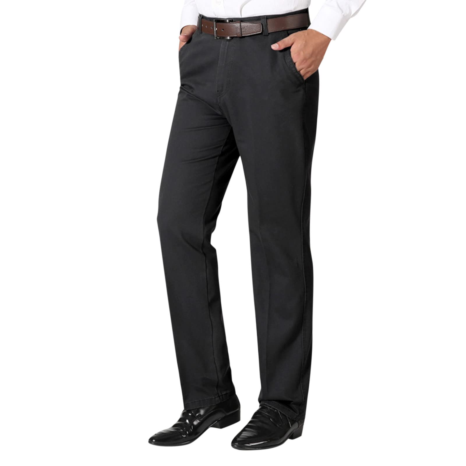 TTQVQ Men's Slim Fit Cargo Pants with Zipper Fly & Multiple Pockets - Comfortable Casual Work Pants for Daily Wear, Outdoor Activities & Office Use