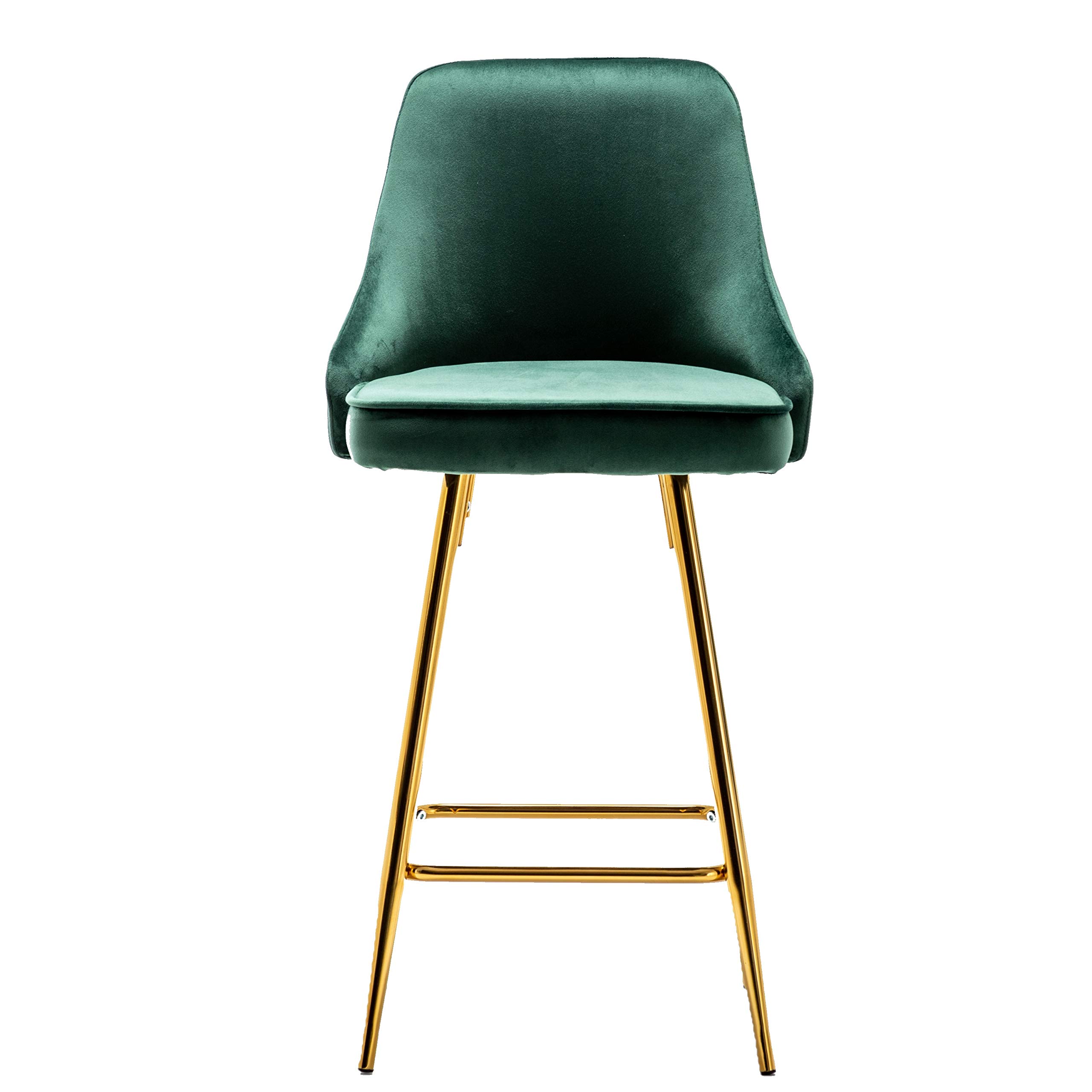 BTEXPERT Set of 2 Upholstered Dining Bar Chairs with Footrest - 25