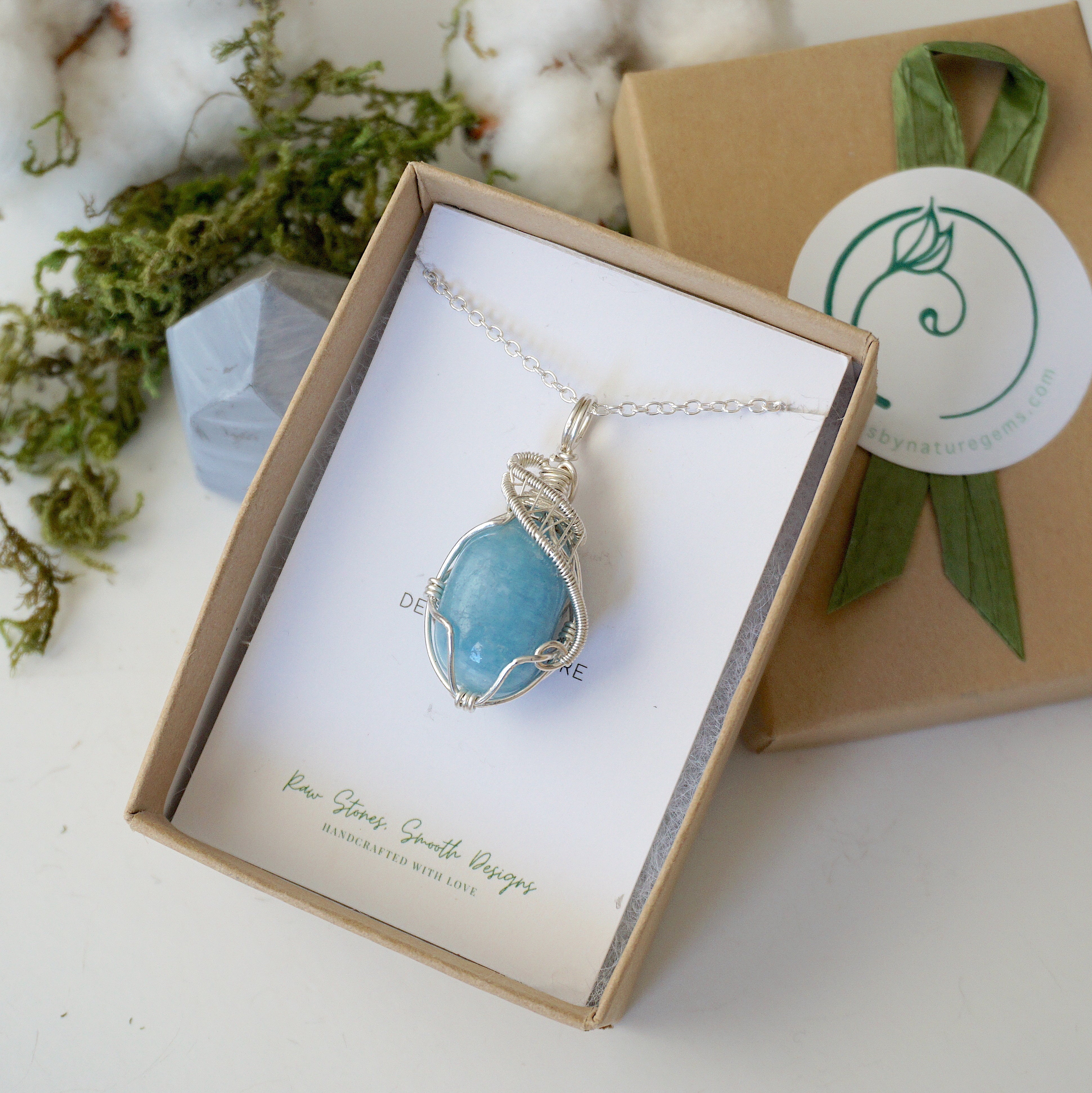 Genuine Aquamarine Necklace - 925 Sterling Silver Pendant Jewelry for Women, Perfect for Birthdays, Anniversaries & Everyday Elegance