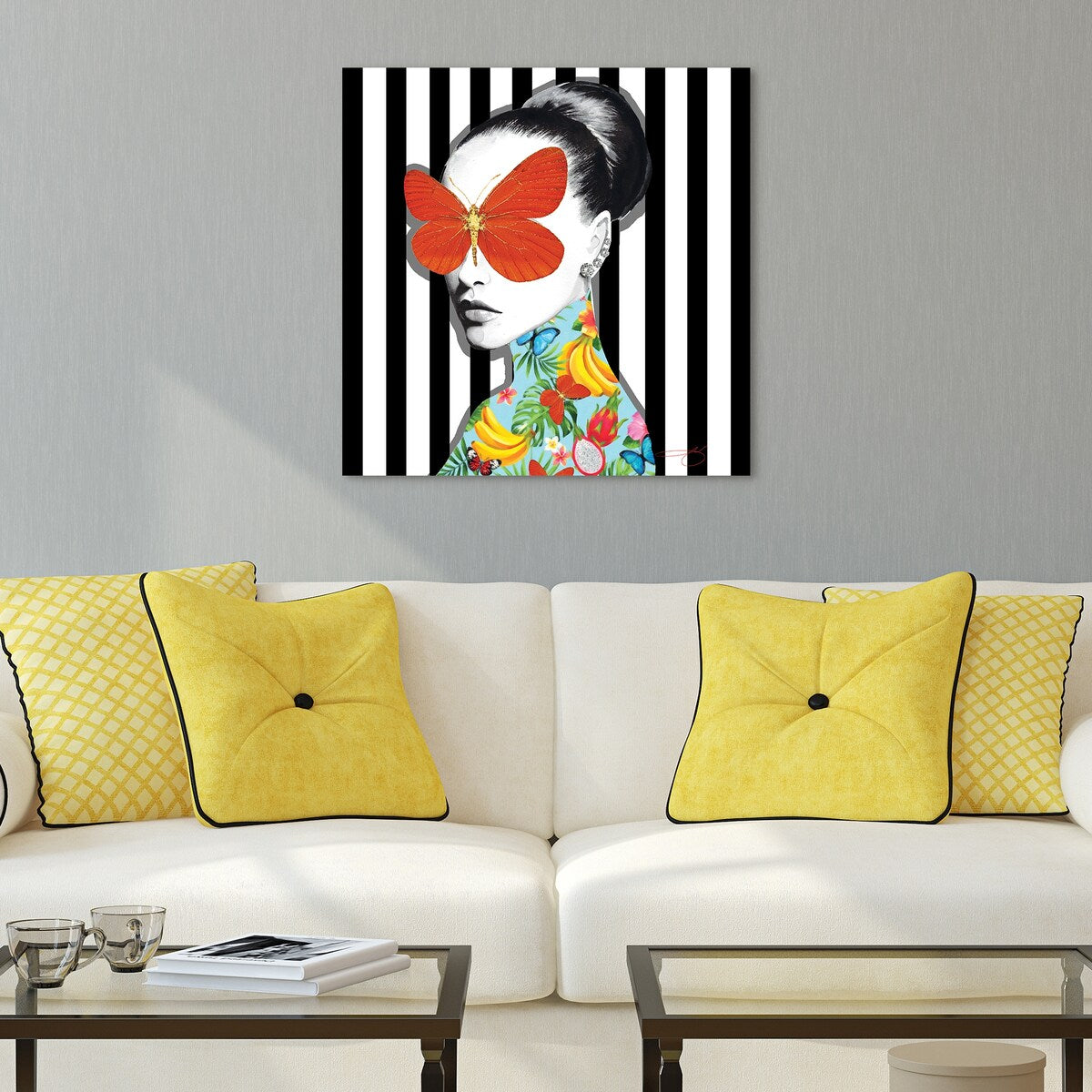 Elegant Frameless Tempered Glass Wall Art with Floral Design - Perfect for Living Room, Bedroom & Office Decor