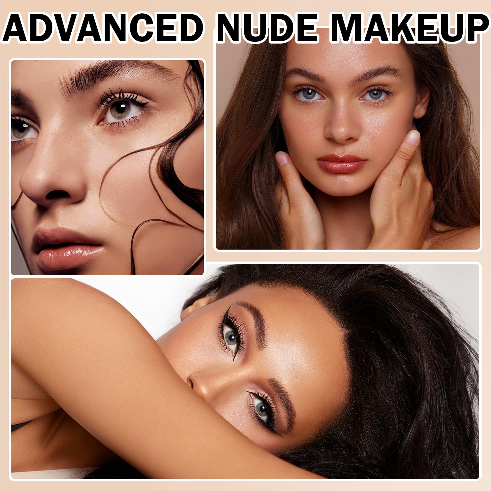 Mushroom Head Air Cushion CC Cream Foundation - 2PCS Hydrating BB Cushion Makeup, Full Coverage Long-Lasting Matte Concealer & Makeup Base (Natural) for Flawless Everyday Makeup & On-The-Go Touch Ups
