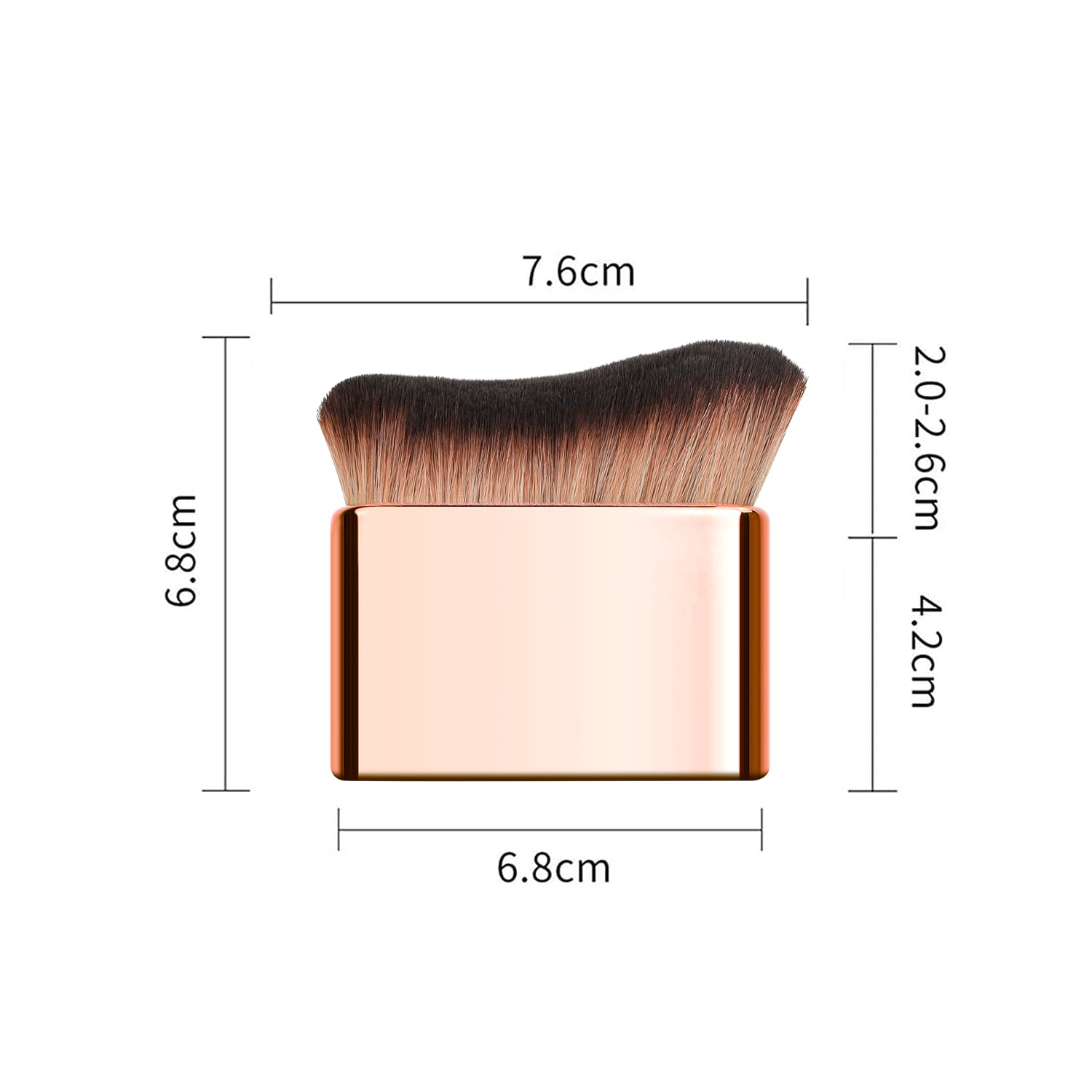 BeCause Pro Siren Foundation Makeup Brush - Premium Rose Gold Makeup Brush Set for Flawless Liquid & Powder Foundation Application | Perfect for Professional Makeup Artists & Home Beauty Routines