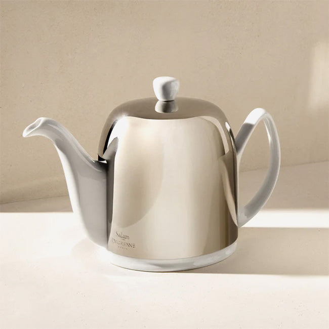 Guy Degrenne Salam Classique Teapot - Elegant Stainless Steel Tea Kettle for Home & Office Use | Perfect for Afternoon Tea, Entertaining Guests & Gifting