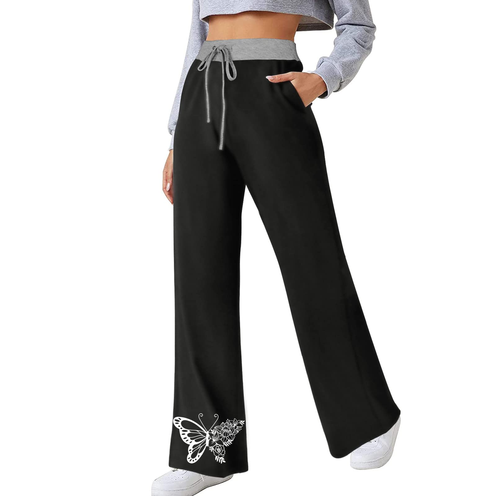 Women's Yoga Pants with Pockets - Straight Leg Loose Fit Modal Sweatpants for Lounge, Running & Casual Wear | Comfortable Drawstring Active Pants for Workout, Travel & Everyday Use