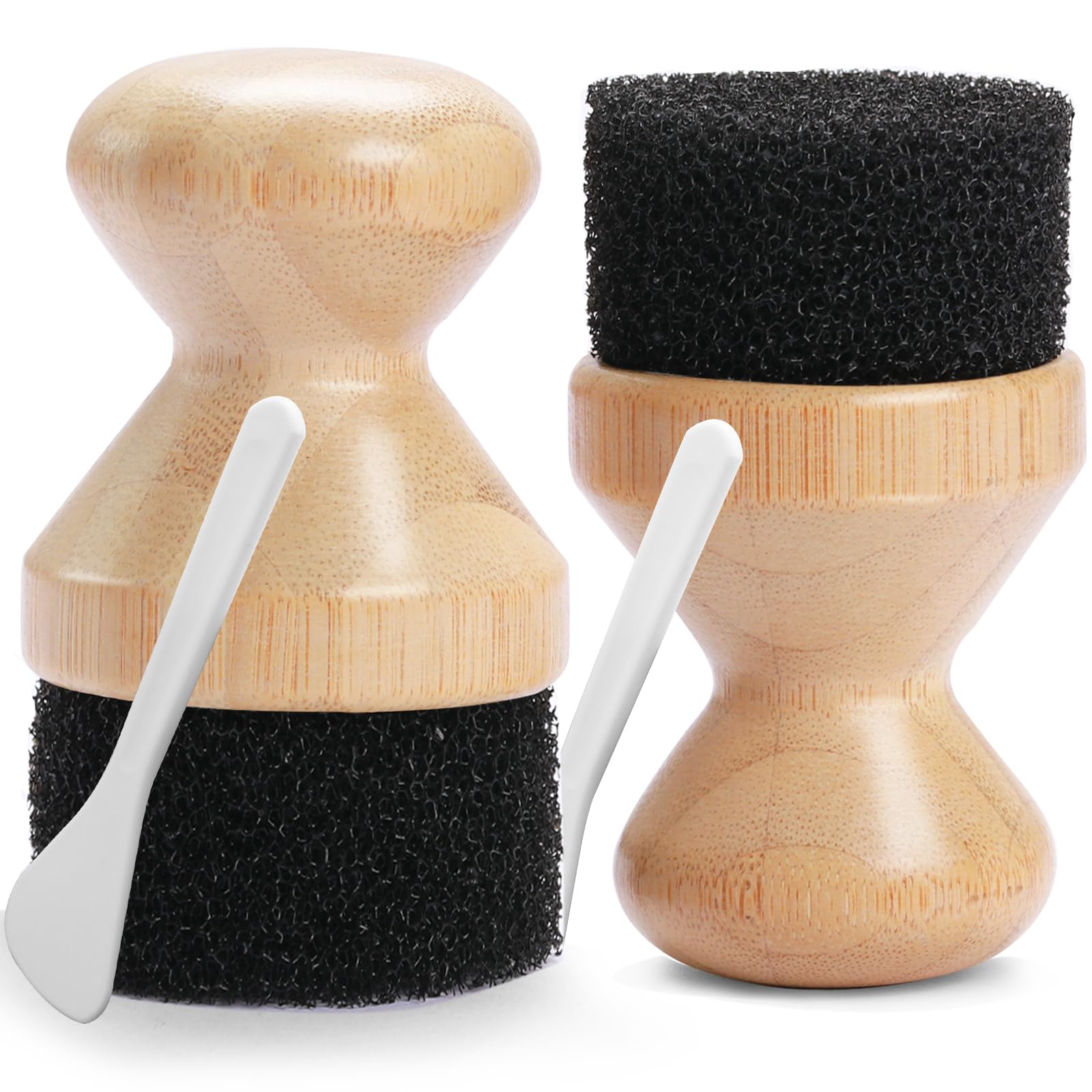 2-Pack Mineral Oil Applicators for Wood Cutting Boards – Food Safe Butcher Block Conditioner, Reusable Wax Applicator Pad/Sponge/Rag – Perfect for Kitchen Countertops, Cutting Boards & Wooden Utensils