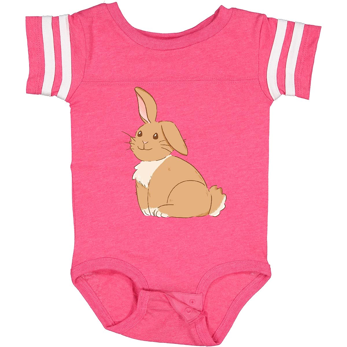 Inktastic Easter Cute Floppy Ear Brown Bunny Baby Bodysuit - Soft Cotton Infant Onesie for Easter Photos, Spring Outfits & Holiday Celebrations