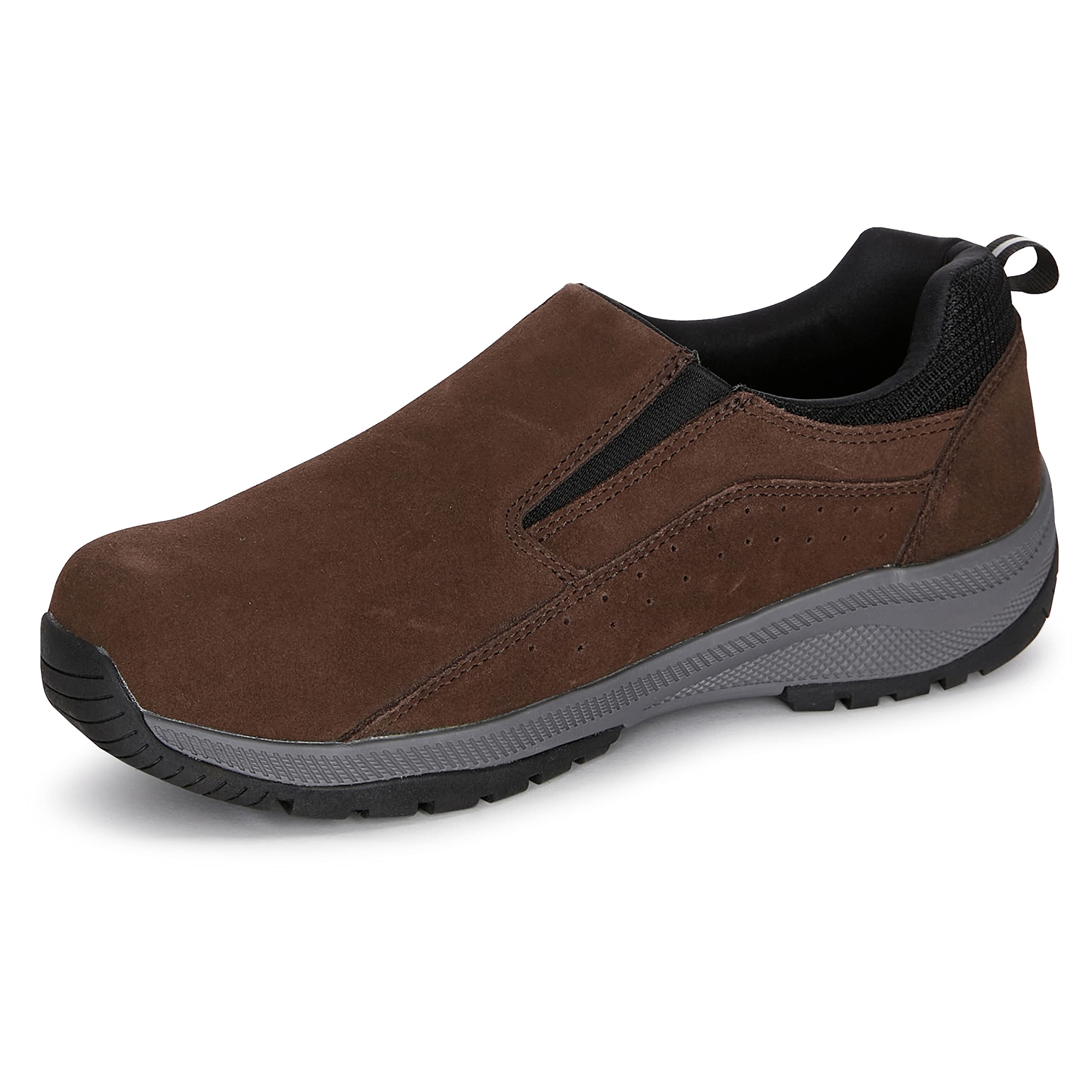 Nevados Men's Butte Slip-Resistant Hiking Boots - Waterproof Suede Laceless Work Shoes for Walking, Hiking & Outdoor Activities - Durable Non-Slip Shoes for Men (Ideal for Trail Adventures & Construction Work)
