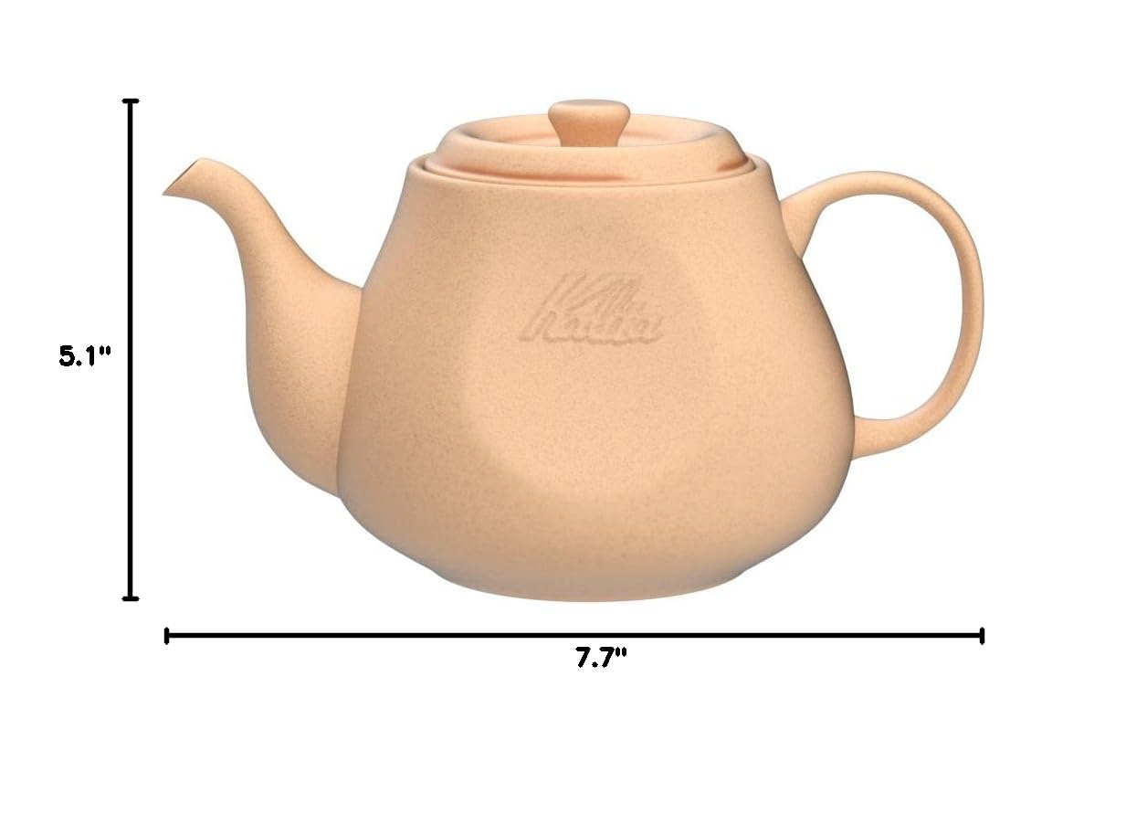 Premium Kalita HASAMI & #35199 Ceramic Coffee Pot - 23.7oz (700ml) Japanese Sandstone Drip Brewer - Brown Hasami Ware for Pour Over Coffee Making - Perfect for Home Brewing, Cafes & Gift Giving