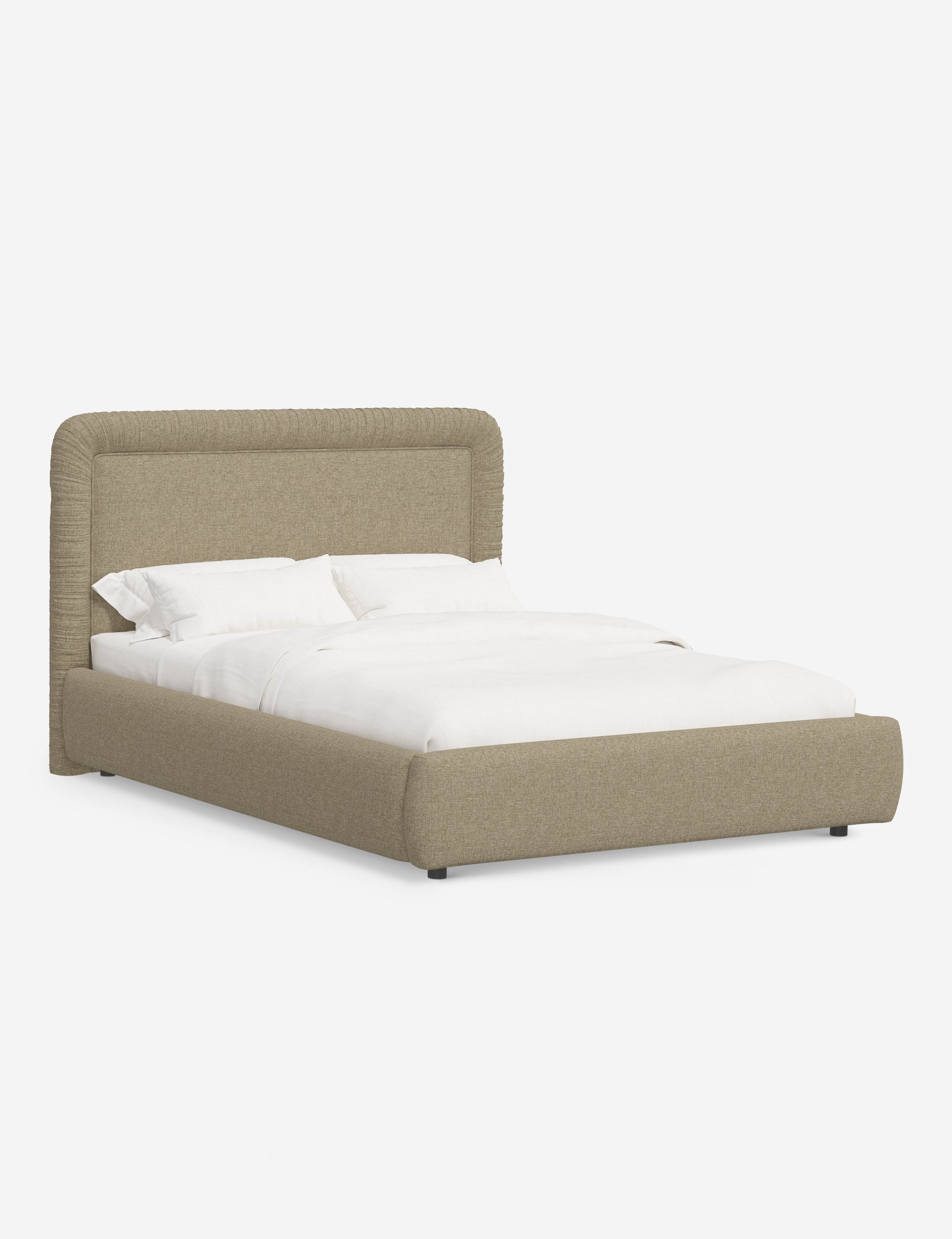 Courtet Platform Bed Frame - Queen Size, Modern Minimalist Wooden Bed with Sturdy Slat Support - Perfect for Bedroom, Guest Room, and Small Space Living
