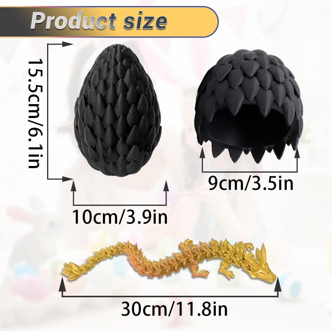 3D Printed Articulated Dragon Egg Fidget Toy - 12