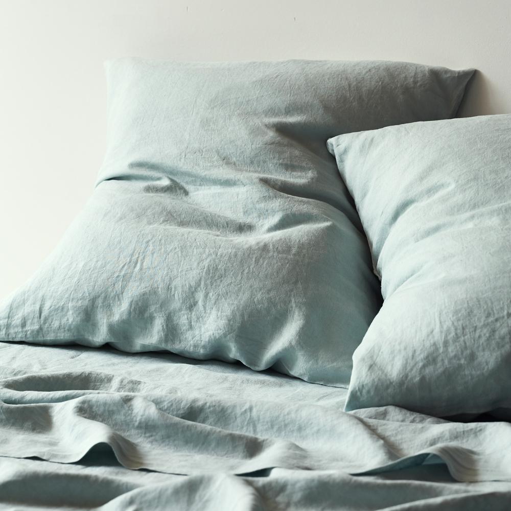 Premium Linen Euro Pillowcase Set - Breathable & Soft Bedding for Side Sleepers - Moonlight Collection | Perfect for Guest Rooms, Master Bedrooms & Luxury Hotels