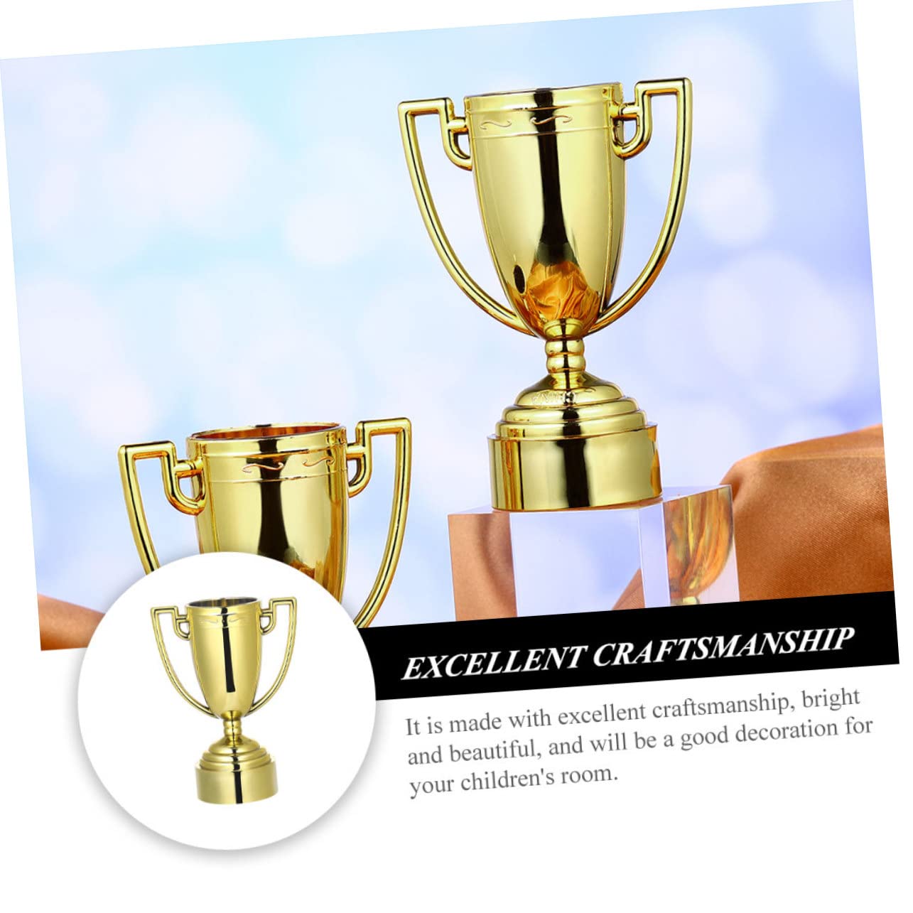 BESPORTBLE 20-Piece Plastic Trophy Reward Set for Kids - Perfect for Sports Awards, Classroom Prizes & Motivational Gifts