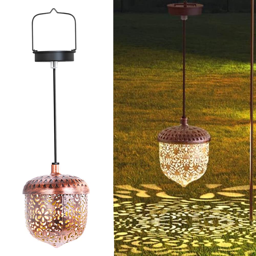 **Outdoor Solar Pathway Lights - Large Waterproof LED Solar Lanterns for Garden, Porch, Patio & Walkway - Bronze Metal Solar Lights for Nighttime Illumination & Decoration**