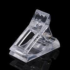 5Pcs Transparent Nail Gel Builder Clips - UV LED Nail Extension Tips for Quick Manicure & Nail Art | Perfect for Salon, Home DIY & Professional Nail Technicians