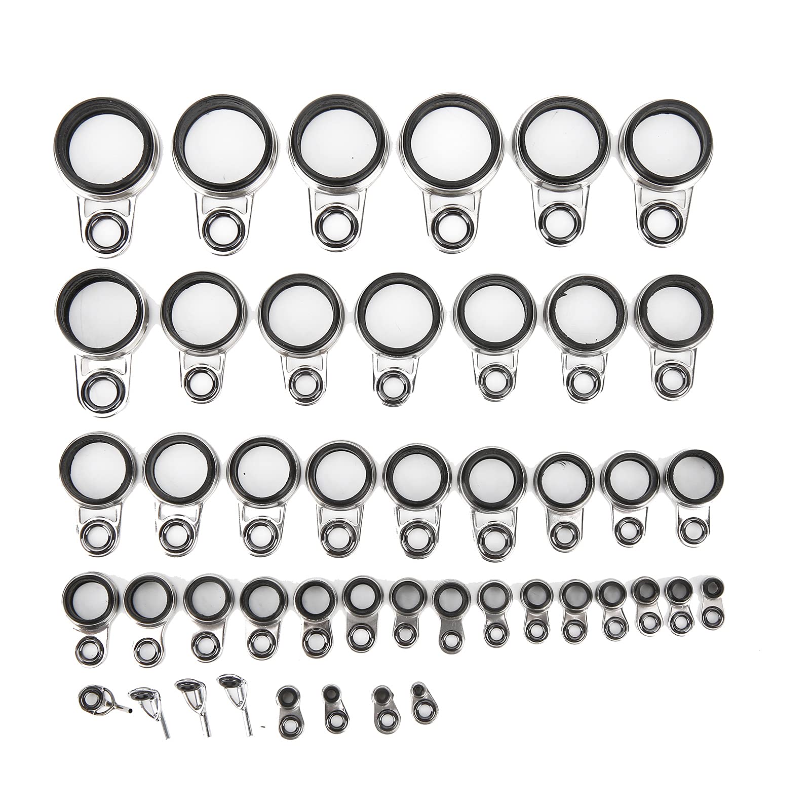 Shanrya Fishing Guide Rings - Durable Abrasion-Proof & Rust-Resistant Fishing Accessories for Secure Rod Installation | Perfect for Saltwater, Freshwater & Ice Fishing