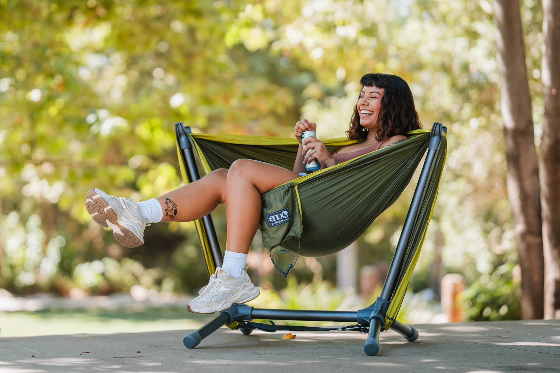 Parklite™ Portable Hammock Chair Stand - Heavy Duty Steel Frame for Indoor & Outdoor Use - Perfect for Patio, Garden, Backyard Relaxation