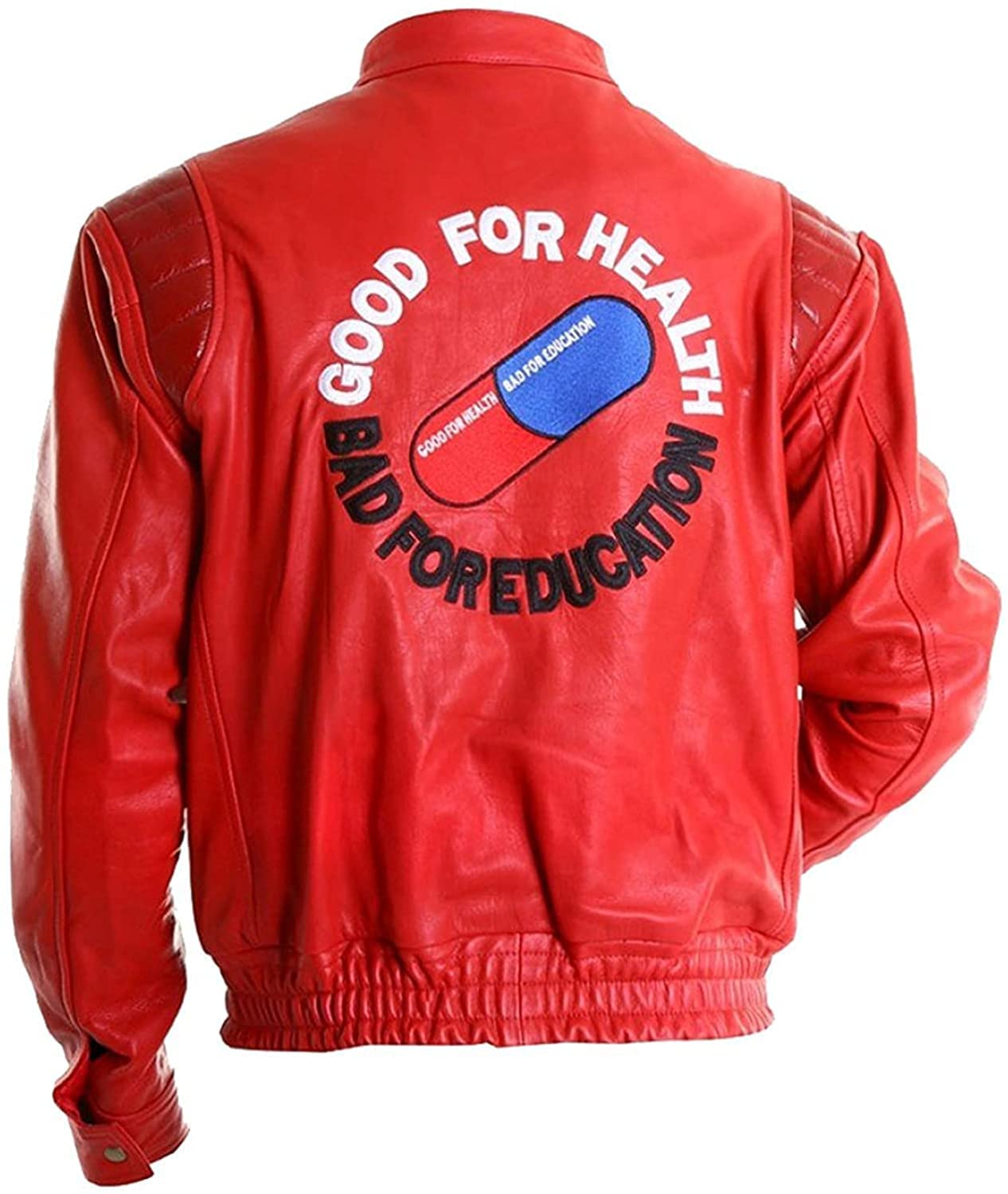 Akira Red Leather Bomber Jacket for Men - Faux Leather Capsule Jacket - Stylish & Durable Outerwear for Casual Wear, Night Out & Motorcycle Riding