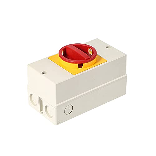 ATO 2 Position 20A Rotary Switch 3 Pole, IP65 Waterproof Small Rotary Cam Switch - for Ventilation Equipment, AC Units & Small Motors | Perfect for HVAC Systems, Industrial Controls & Electrical Panels