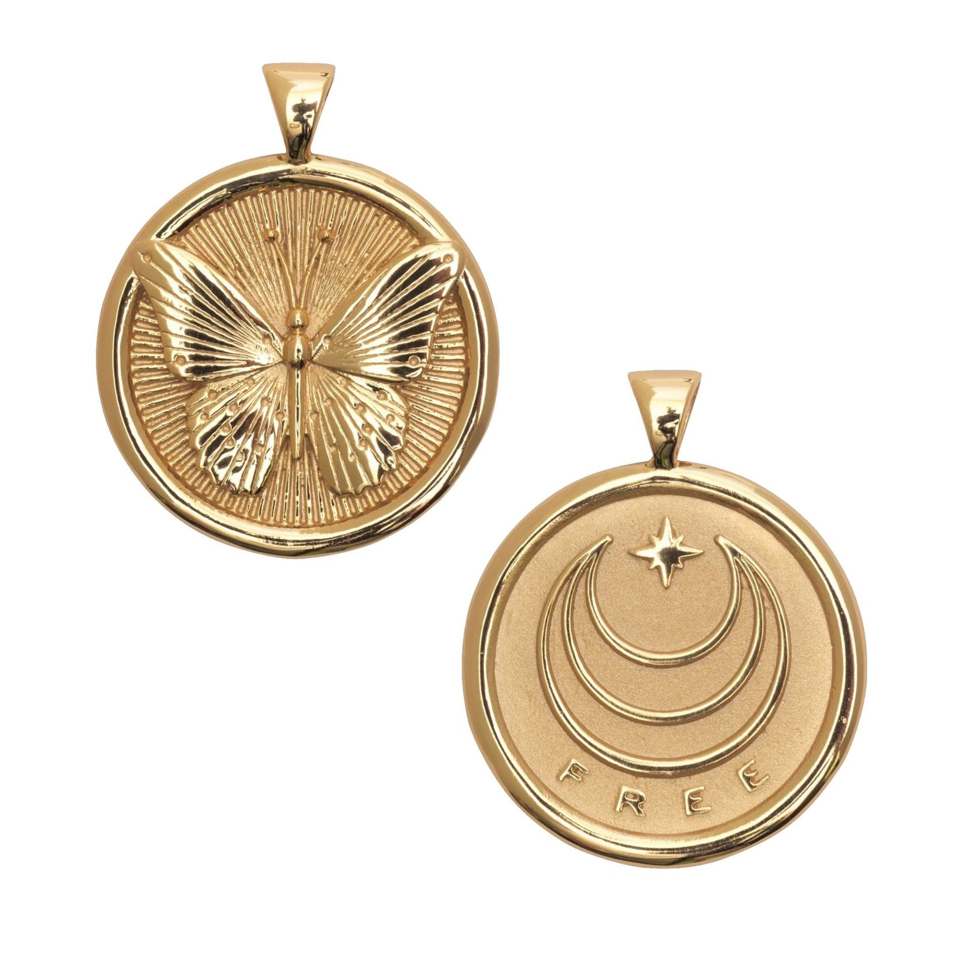 Jane Win FREE Original Coin Pendant Necklace - Vintage Style Jewelry for Women - Perfect Gift for Birthday, Anniversary & Special Occasions