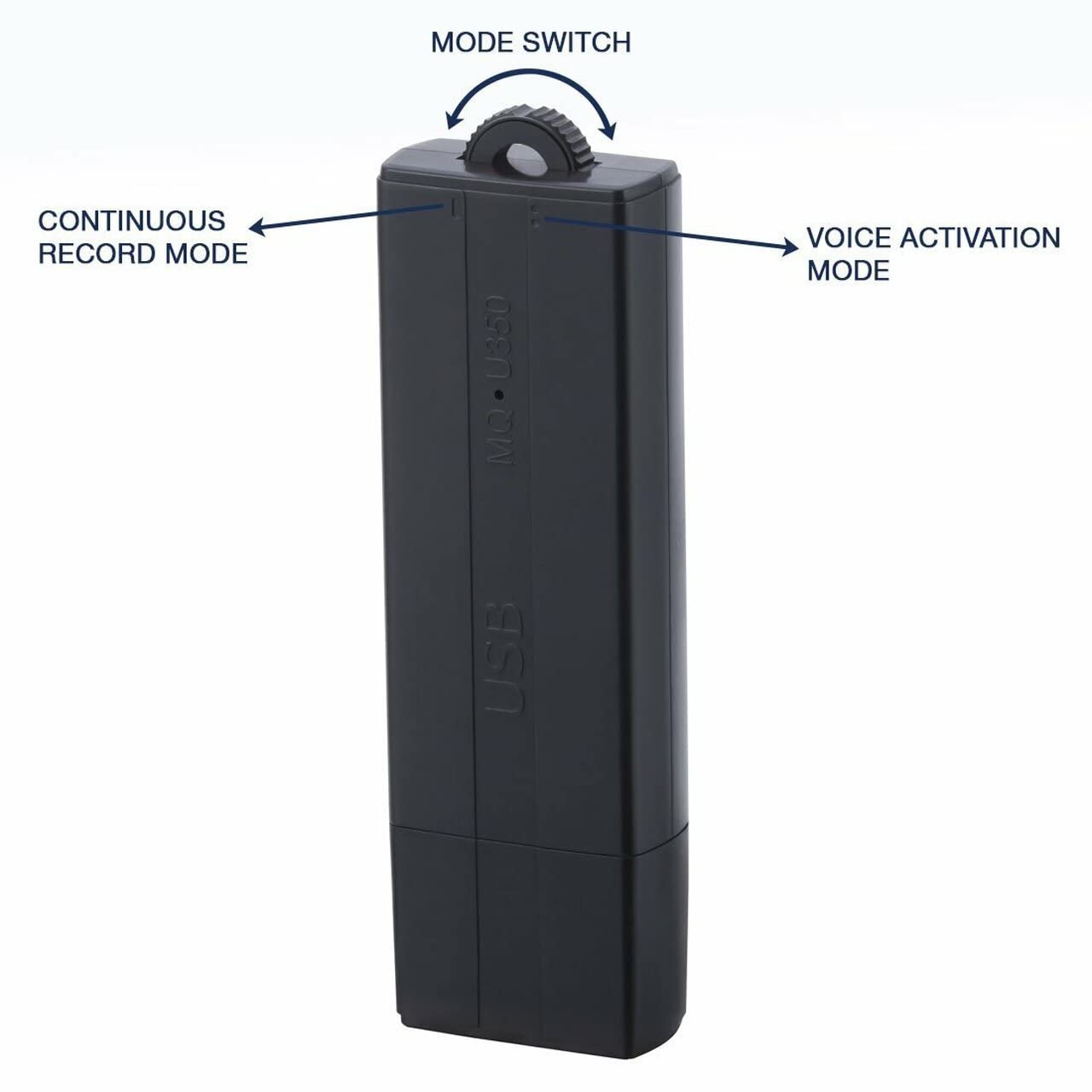 PRO-350 USB Voice Recorder - Professional Digital Audio Recorder with Voice Activation, 288 Hours Recording & 25-Day Standby | Ideal for Meetings, Lectures, Interviews & Secret Audio Recording