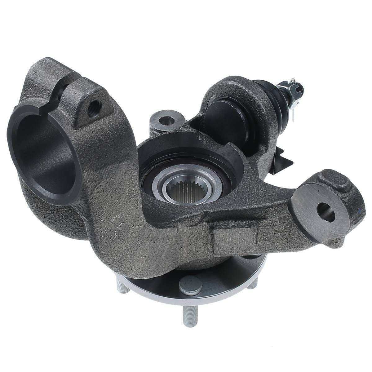 Front Steering Knuckle & Wheel Bearing Hub Assembly Compatible with 2011-2013 Ford Transit Connect - Replaces 698-467, 698-466, LK013, LK014 - Perfect for Suspension Repair & Wheel Alignment