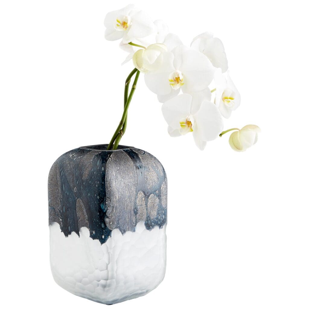 Cyan Design 10899 Bosco Vase - Large Blue and White Ceramic Vase for Home Decor, Wedding Centerpiece, Living Room & Dining Table Decoration