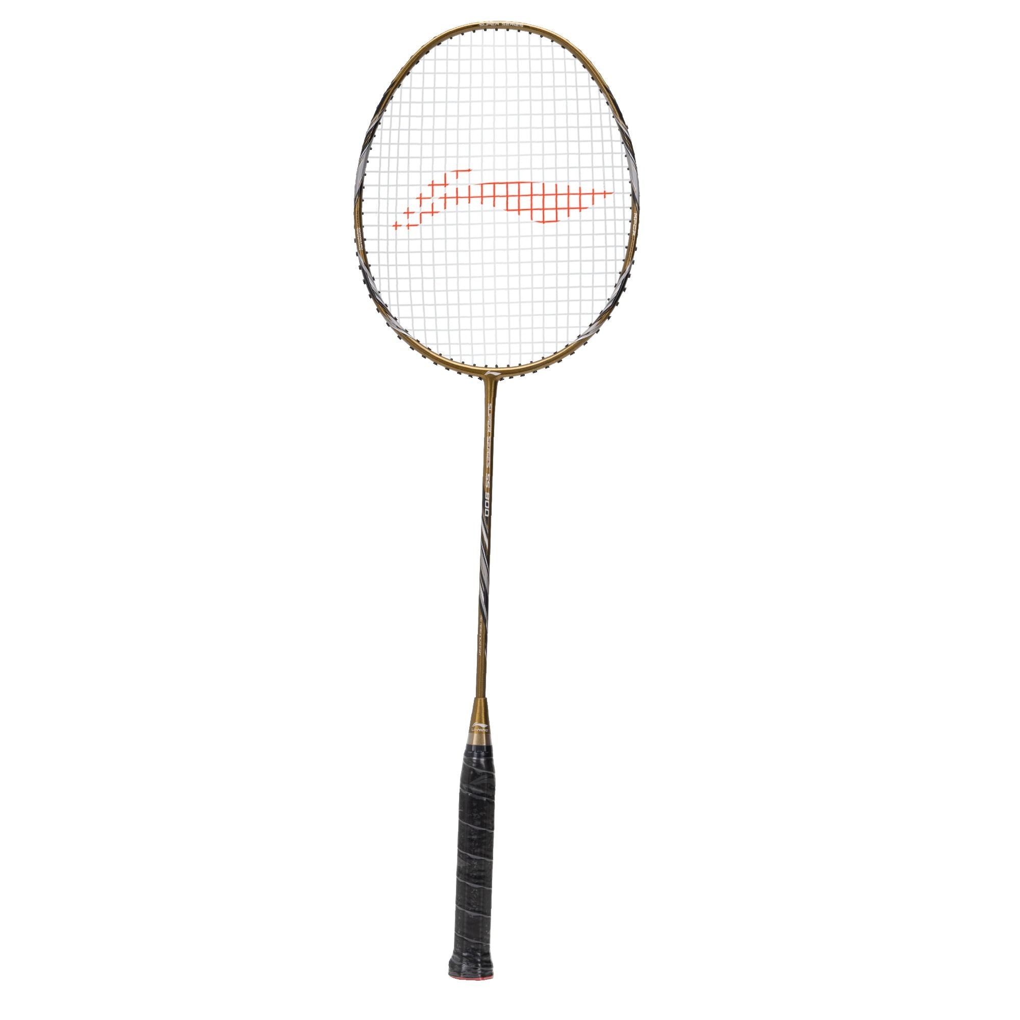 Li Ning Super Series SS 900 Professional Badminton Racket - Carbon Fiber Shaft, Olive Gold/Grey - Perfect for Tournament Play & Training Sessions
