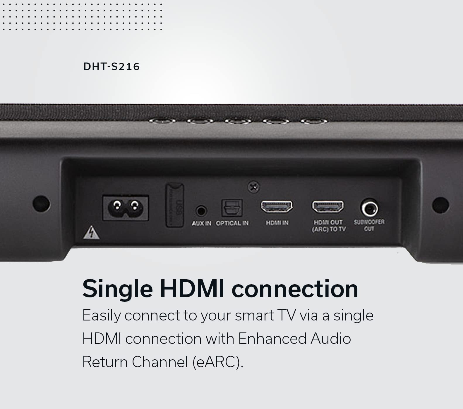 Denon DHT-S216 Premium Bluetooth Soundbar with Built-in Subwoofers - Immersive Surround Sound System for Home Theater & TV - Includes 32-Pack Energizer AAA Alkaline Batteries (Packaging May Vary) - Perfect for Movie Nights, Gaming & Music Streaming