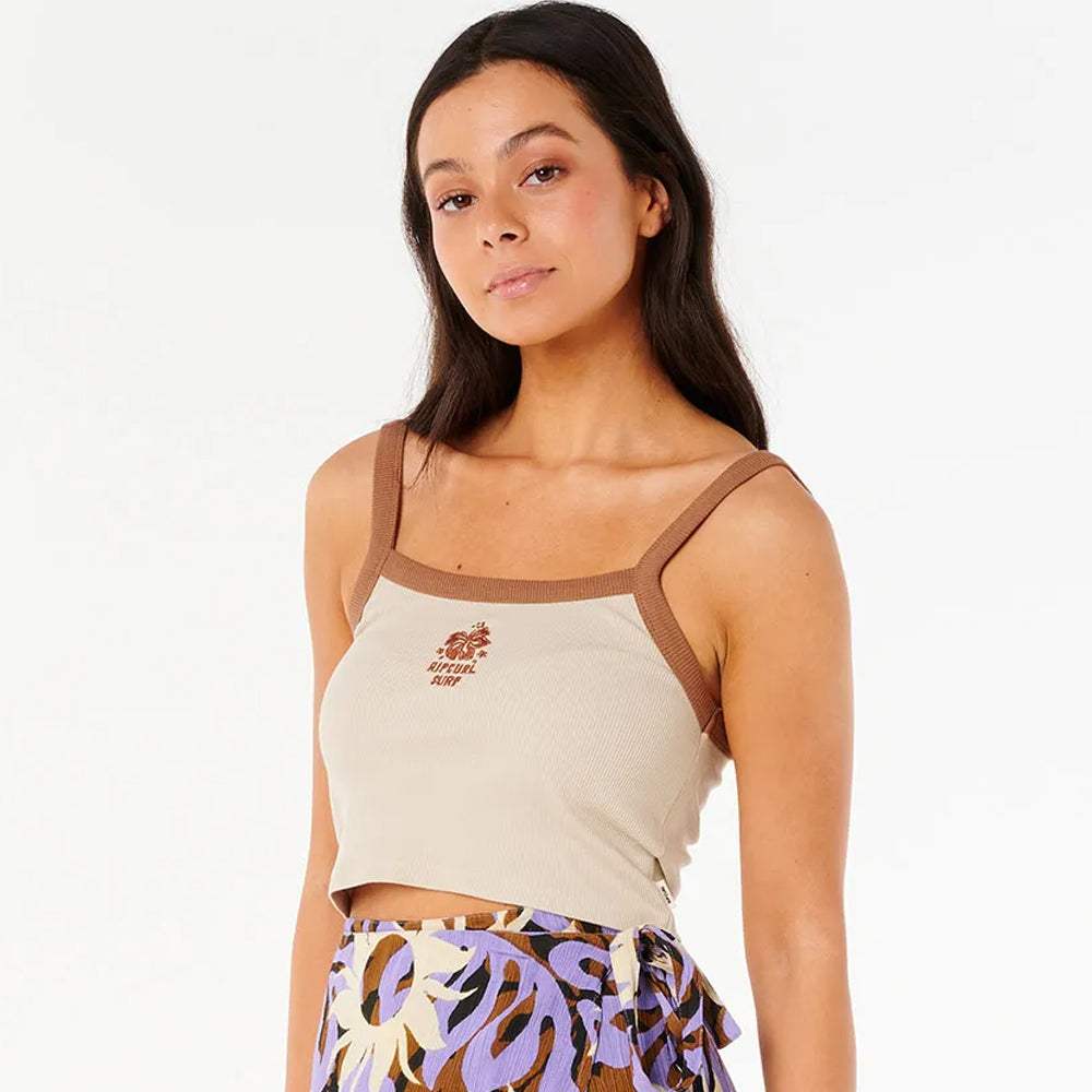 Rip Curl Women's Cala Nights Baby Tank Top - Soft & Comfortable Yoga Tank for Women - Perfect for Workouts, Yoga, and Beach Wear