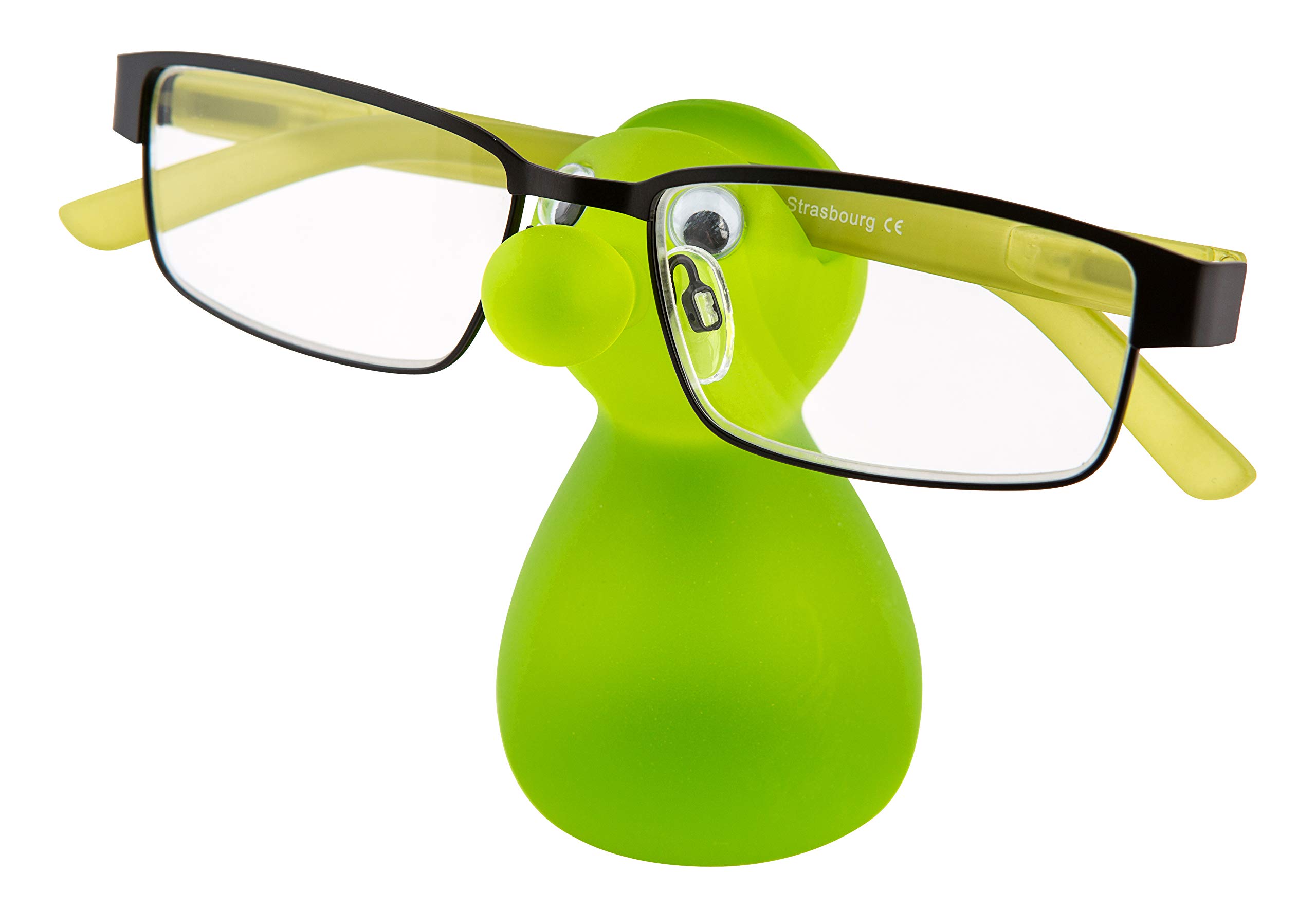 Premium Snozzle Glasses Stand - Stylish Eyeglass Holder for Reading Glasses & Sunglasses | Perfect Gift Boxed Present in Lime Green | Ideal for Home, Office & Travel Organization