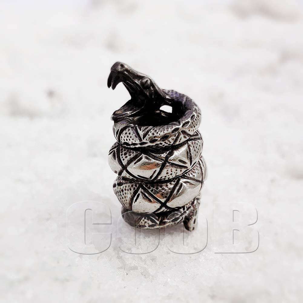EDC Paracord Bead - Hand-Cast Metal Charm for Knives & Lanyards - Outdoor Survival Gear