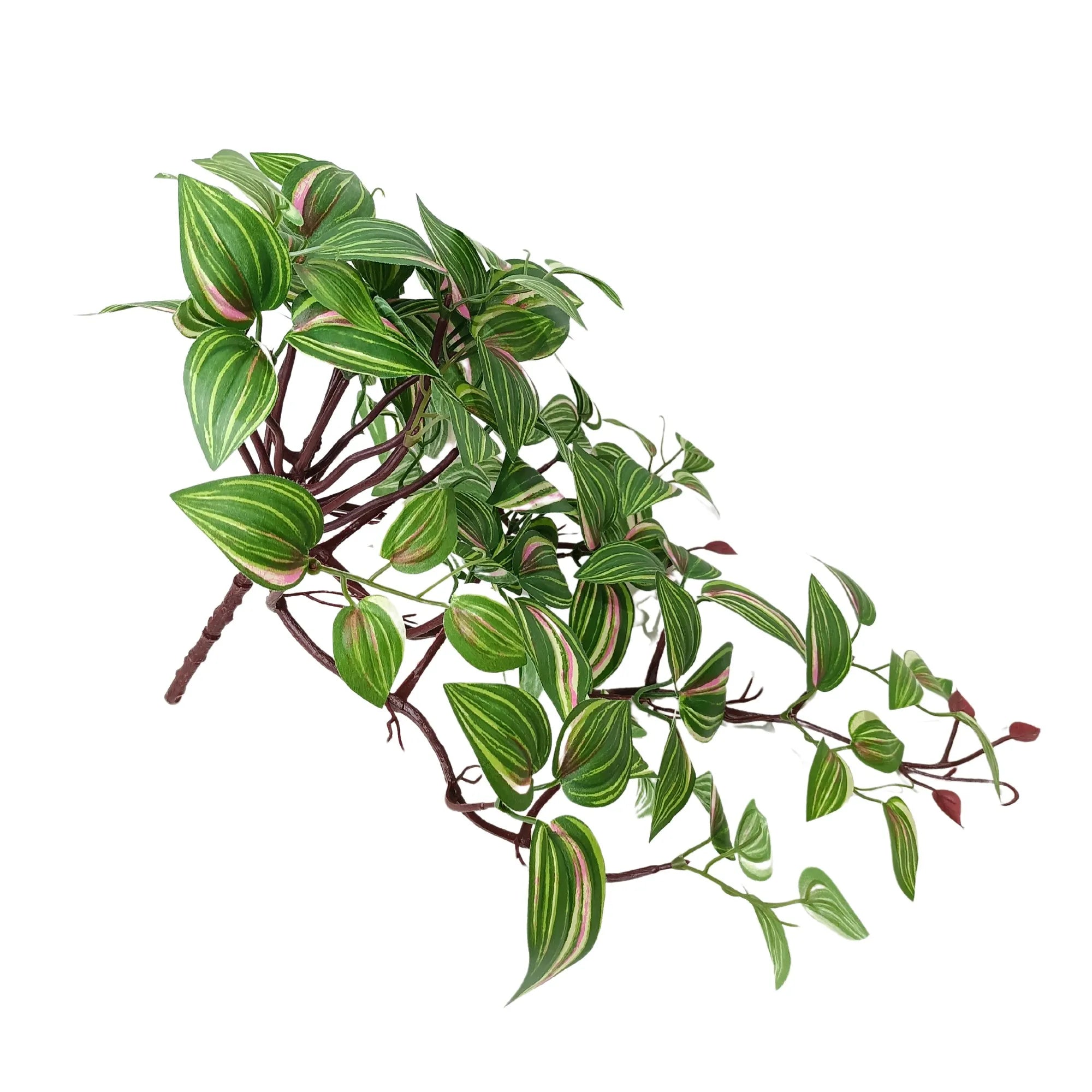 Artificial Hanging Wandering Jew Plant - 16.5 Inch Long Trailing Tradescantia for Indoor Home Decor, Office Hanging Baskets, and Balcony Gardens