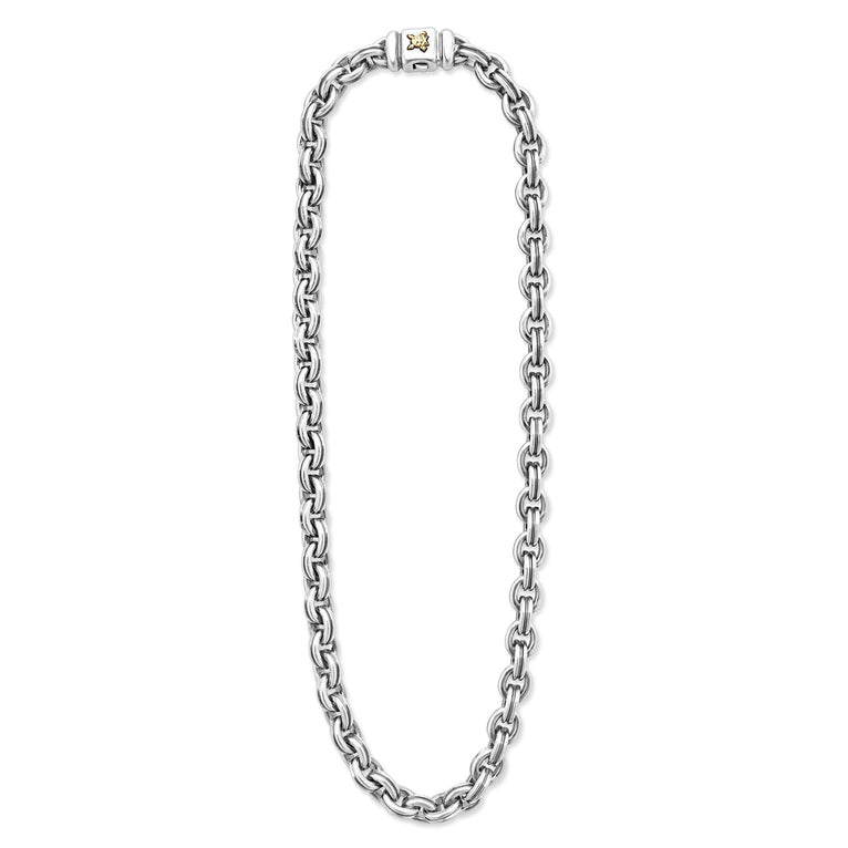 Double Link Chain Necklace for Women - 9.5mm Gold & Silver Stainless Steel Jewelry - Perfect for Everyday Wear, Parties & Gifts