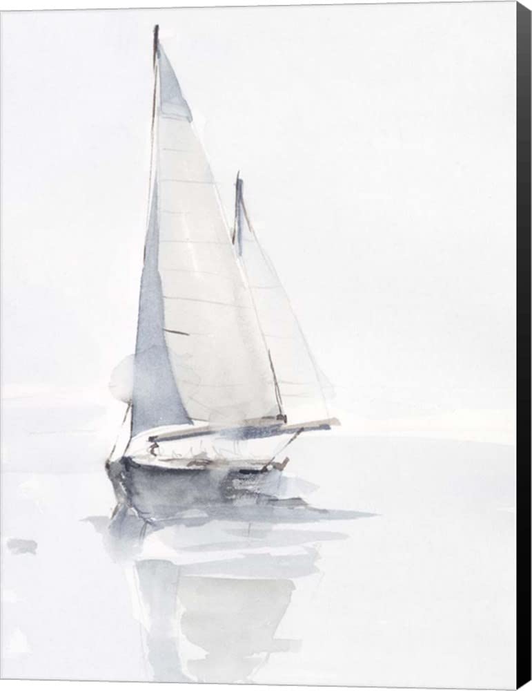 Ethan Harper Misty Harbor II Canvas Art - 12x16 Inch Museum Wrapped Wall Painting with Black Sides - Perfect for Living Room, Bedroom & Office Decor