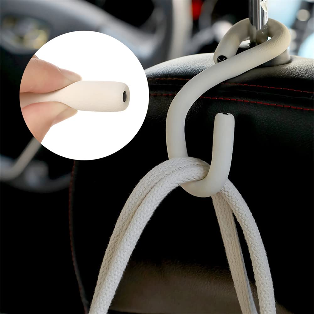 4-Pack Multi-Function Adjustable Hooks - DIY Wall Mount Towel Rack, Car Organizer, Hat Holder, Phone Stand & Drying Rack - Bendable Home Storage Solution for Bathroom, Kitchen, Office & Closet Organization