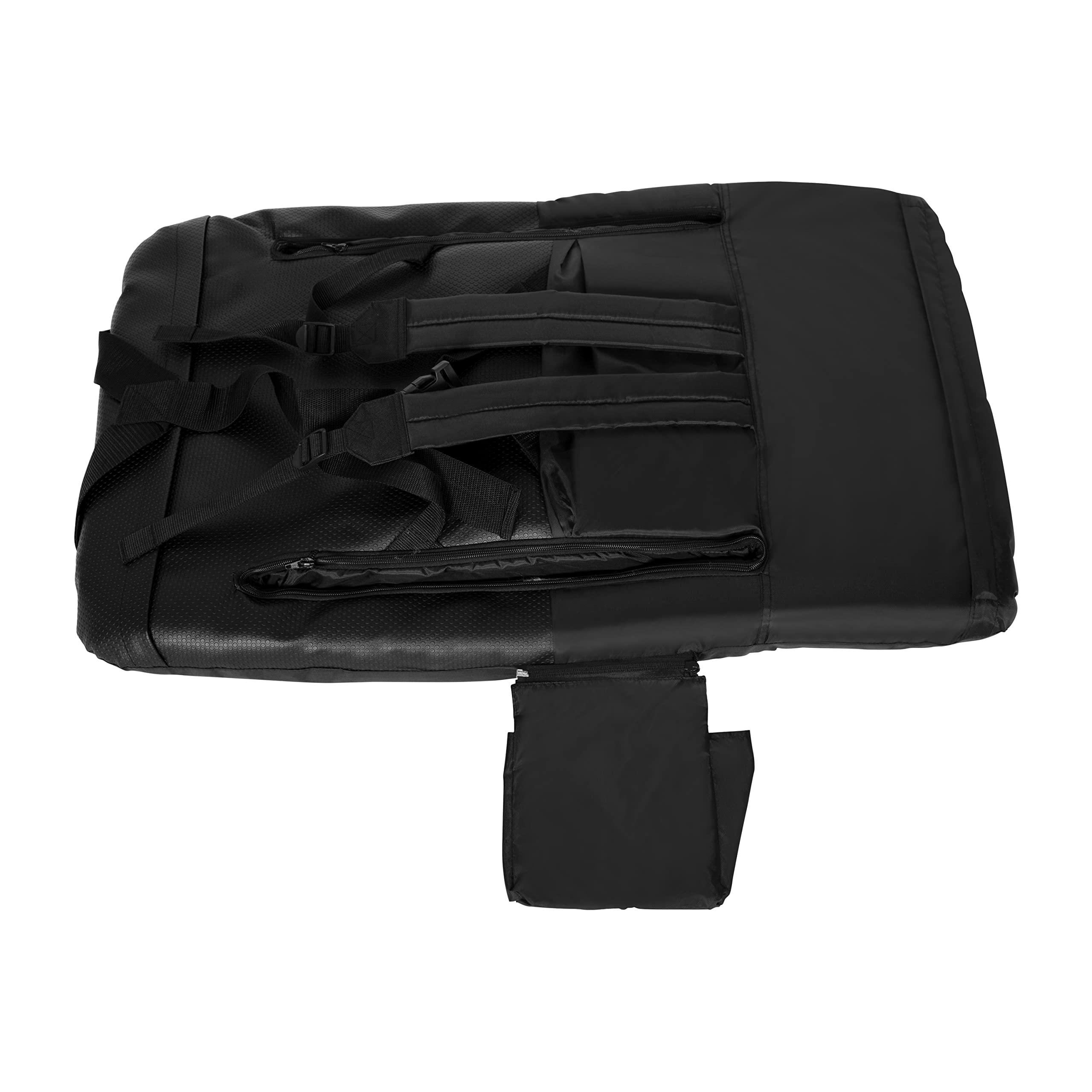 **Flash Furniture Malta Portable Stadium Seats – 2-Pack Padded Bleacher Chairs with Backpack Straps & Storage, 265 lb Capacity, Black – Perfect for Sports Games, Concerts, and Outdoor Events**